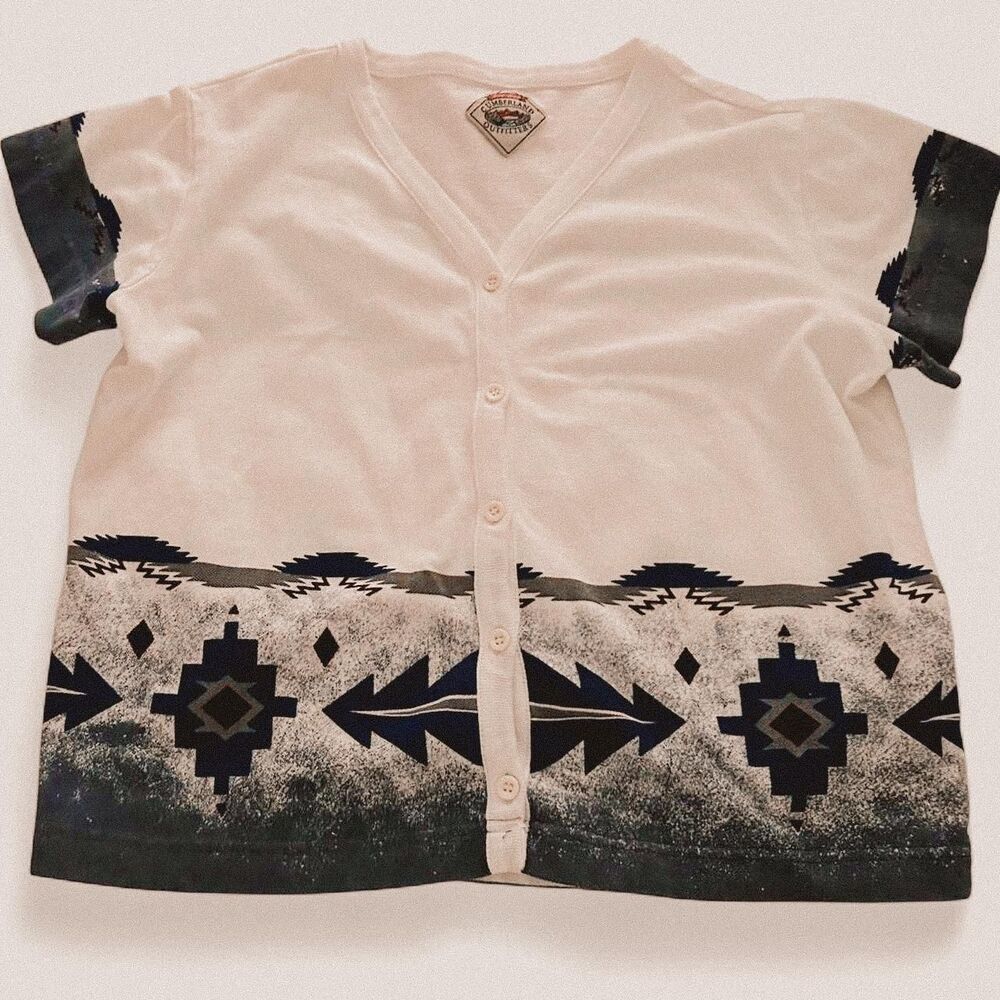 Y2K Western Alaska Geometry Cumberland Outfitters Button Down – Cowboycore (M)